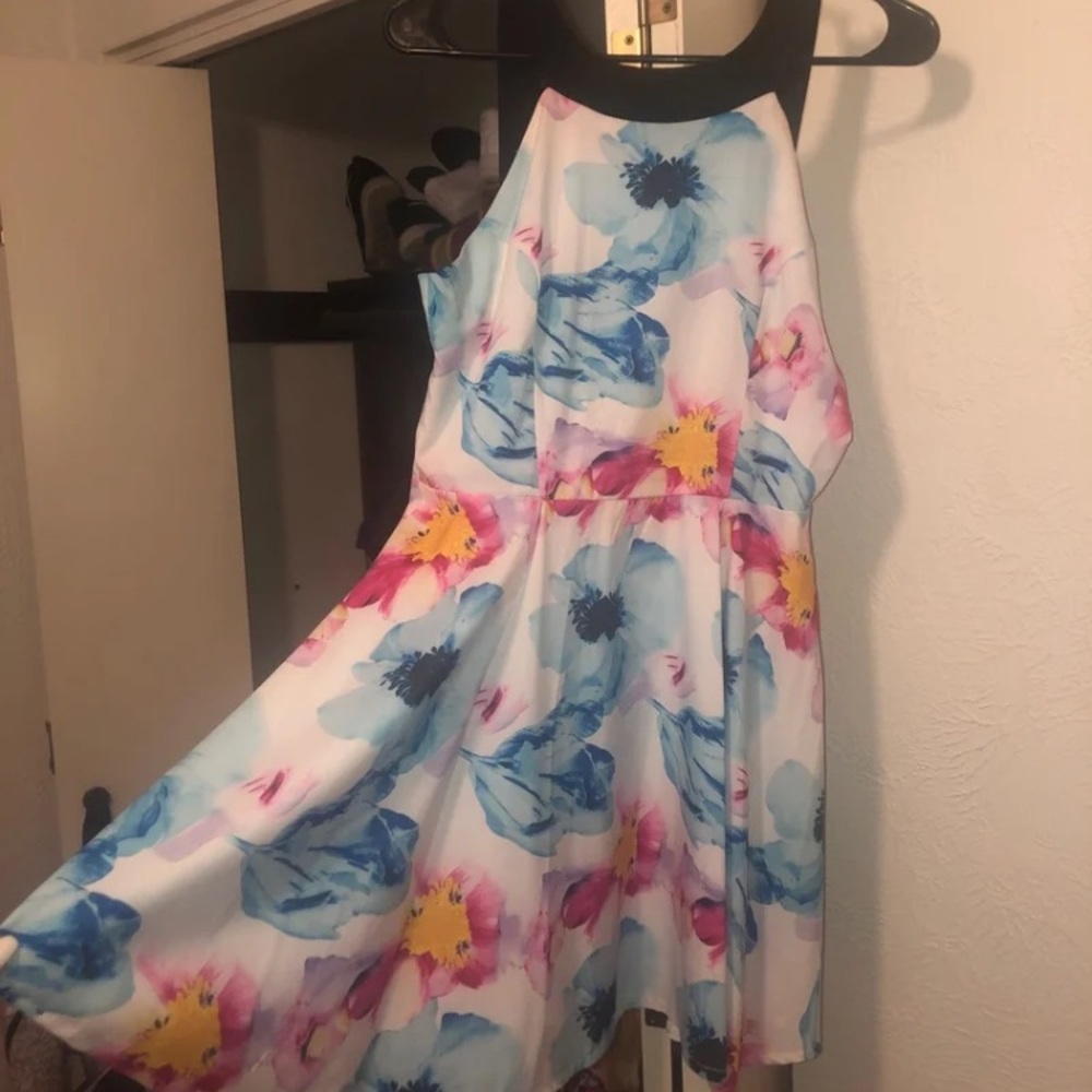 Mini Floral Halter Dress
